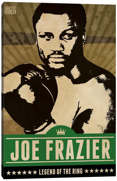 Joe Frazier Boxing Canvas Art Print - Limited Edition Sports Art