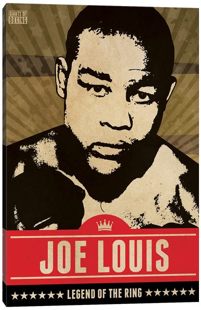 Joe Louis Boxing Canvas Art Print - Limited Edition Sports Art