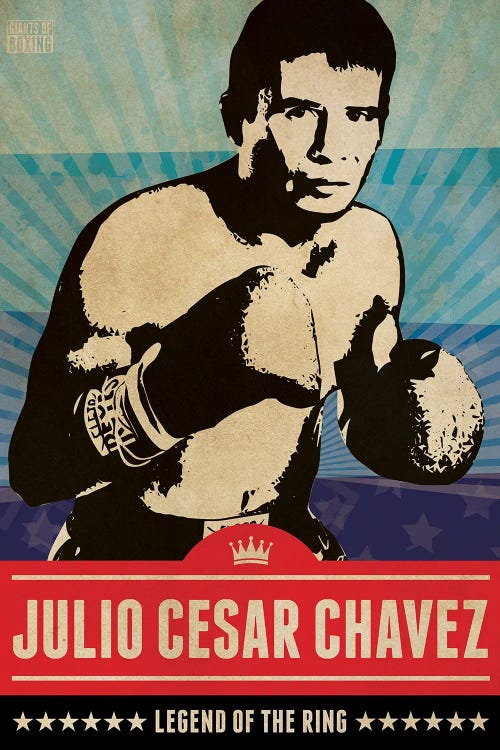 Julio Cesar Chavez Boxing by Supanova wall art