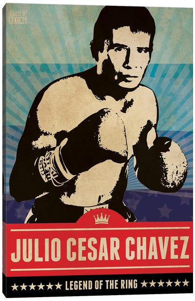 Julio Cesar Chavez Boxing Canvas Art Print