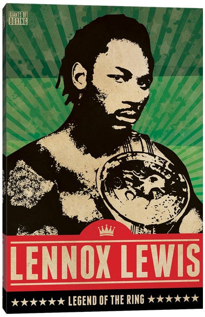 Lennox Lewis  Boxing Canvas Art Print - Limited Edition Sports Art