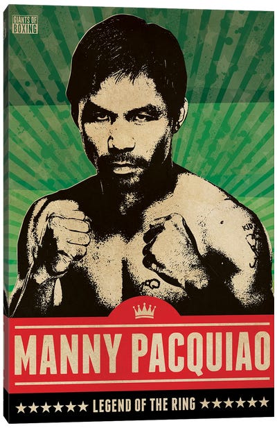 Manny Pacquiao Boxing Canvas Art Print - Supanova