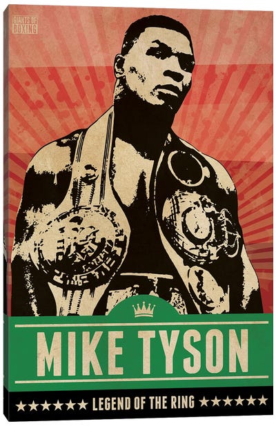 Mike Tyson Boxing Canvas Art Print - Limited Edition Sports Art