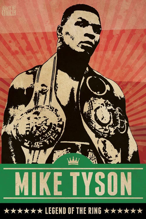 Mike Tyson Boxing by Supanova wall art