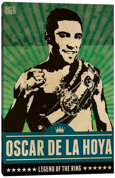 Oscar De La Hoya Boxing Canvas Art Print - Limited Edition Sports Art