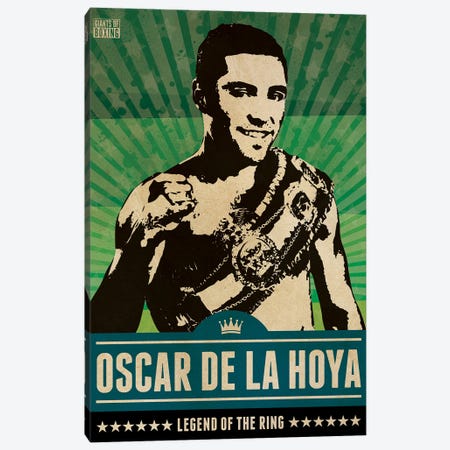 Oscar De La Hoya Boxing Canvas Print #SNV211} by Supanova Canvas Print
