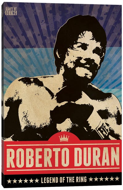 Roberto Duran Boxing Canvas Art Print - Limited Edition Sports Art