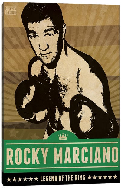 Rocky Marciano Boxing Canvas Art Print - Limited Edition Sports Art