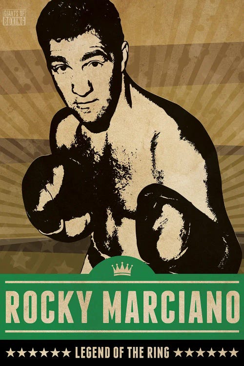 Rocky Marciano Boxing by Supanova wall art