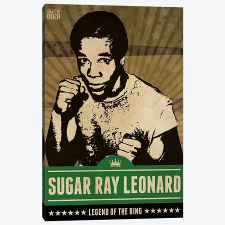 Sugar Ray Leonard Boxing Canvas Print #SNV216} by Supanova Canvas Artwork