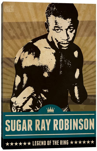 Sugar Ray Robinson Boxing Canvas Art Print - Limited Edition Sports Art