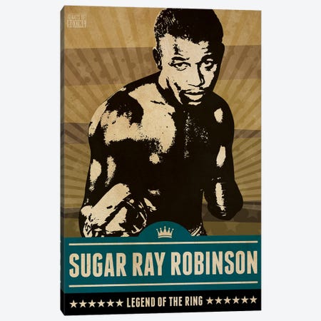 Sugar Ray Robinson Boxing Canvas Print #SNV217} by Supanova Canvas Wall Art
