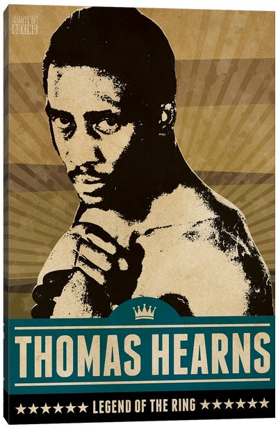 Thomas Hearns Boxing Canvas Art Print - Limited Edition Sports Art