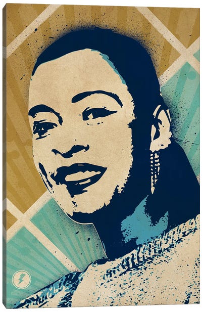 Billie Holiday Canvas Art Print - Ceiling Shatterers