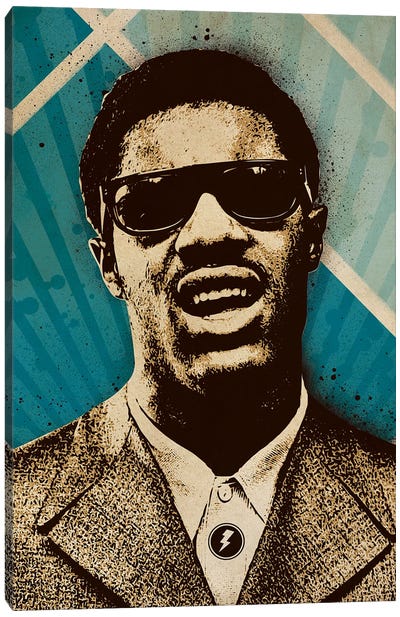 Stevie Wonder Canvas Art Print - R&B & Soul Music Art