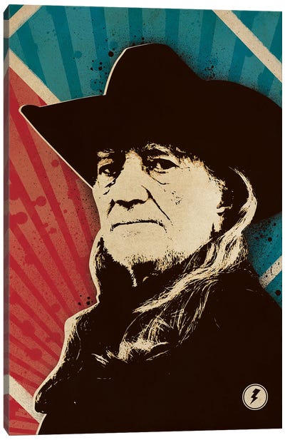 Willie Nelson Canvas Art Print - Country Music Art
