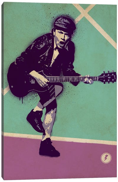 Acdc Canvas Art Print - Angus Young