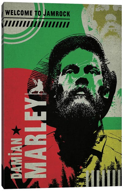 Damian Marley Canvas Art Print - Reggae Art