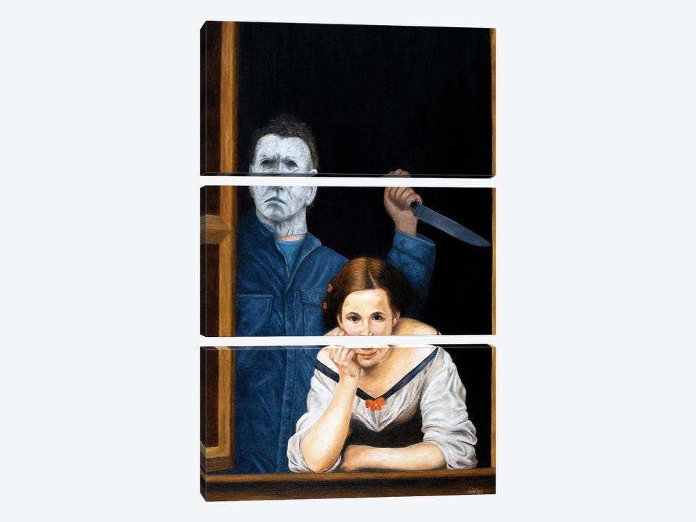 Murder At A Window by Marco Santos 3-piece Canvas Artwork