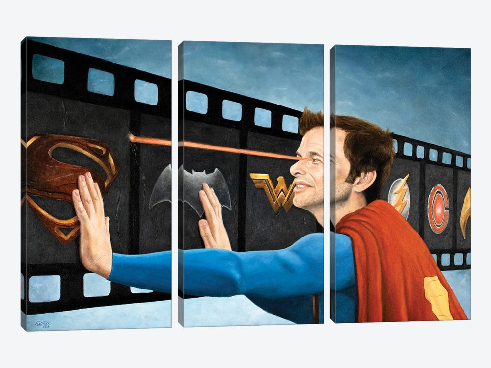 Release The Snyder Cut by Marco Santos 3-piece Canvas Print