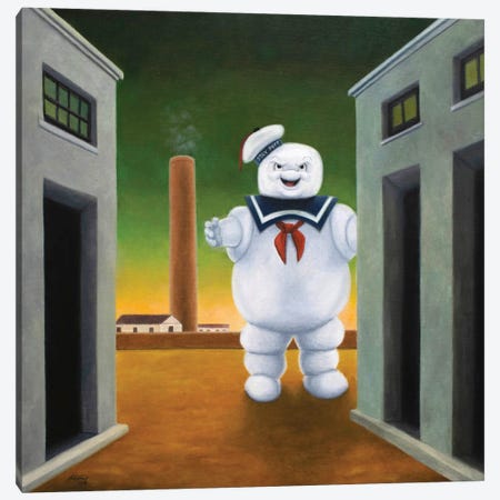 The Form Of The Destructor Haunts Italy Square Canvas Print #SNX30} by Marco Santos Art Print