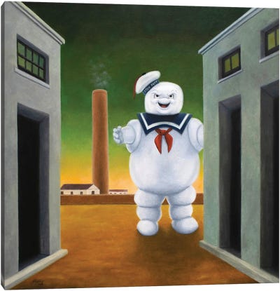 The Form Of The Destructor Haunts Italy Square Canvas Art Print - Marco Santos