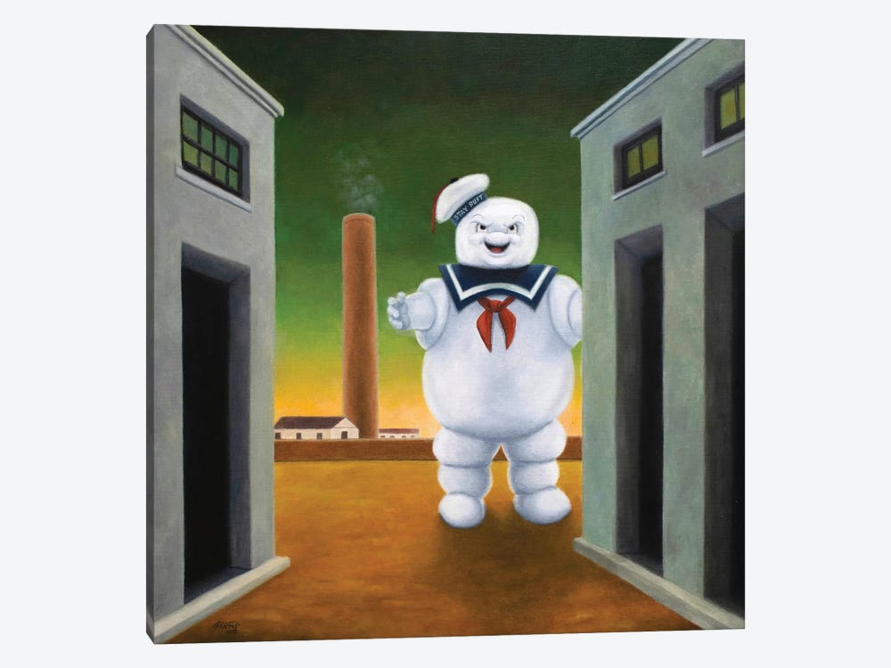 The Form Of The Destructor Haunts Italy Square by Marco Santos 1-piece Canvas Wall Art