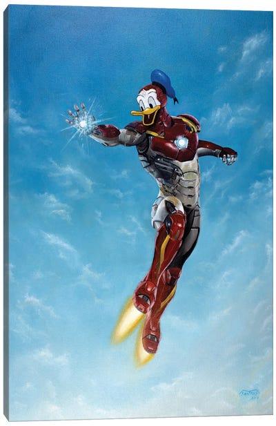 Iron Duck Canvas Art Print - Iron Man