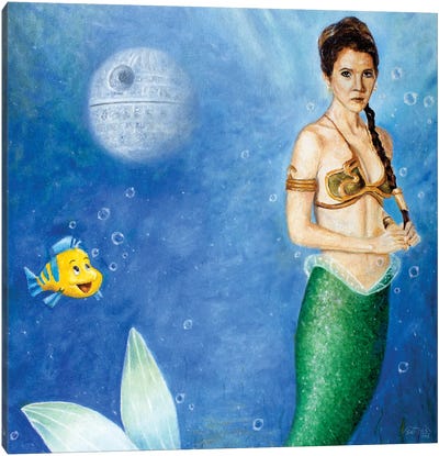 The Leia Mermaid Canvas Art Print - The Little Mermaid
