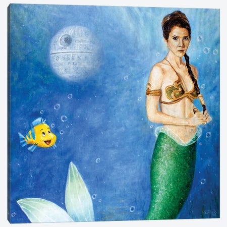 The Leia Mermaid Canvas Print #SNX5} by Marco Santos Canvas Artwork