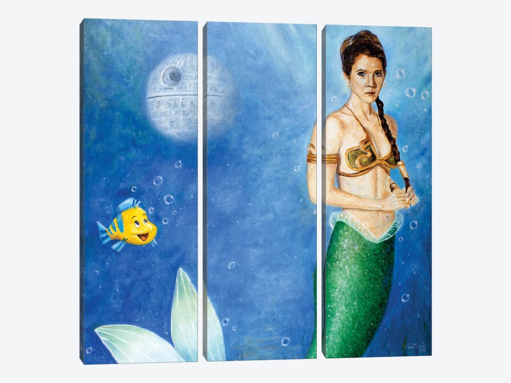 The Leia Mermaid by Marco Santos 3-piece Canvas Print