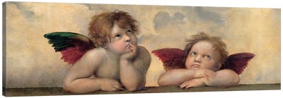 Angeli - Madonna Sistina, Cropped Canvas Art Print - Raphael