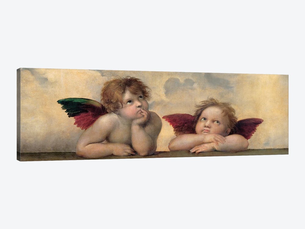 Angeli - Madonna Sistina, Cropped by Raphael 1-piece Canvas Art