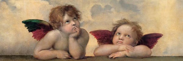 Raphael: Angeli - Madonna Sistina, Cropped by Raphael