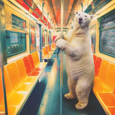 Polar Express Subway by Soaring Anchor Designs art print