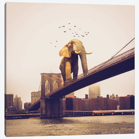 Elephant Bridge Amble Canvas Print #SOA111} by Soaring Anchor Designs Canvas Art