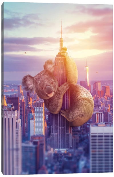 Koala Kong NYC Canvas Art Print - Koala Art