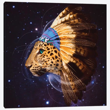 Chief Leopard In Color Canvas Print #SOA11} by Soaring Anchor Designs Art Print