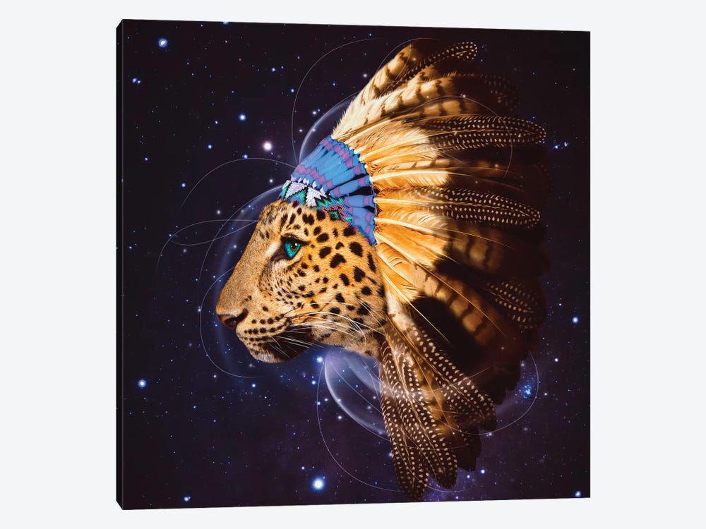 Chief Leopard In Color by Soaring Anchor Designs 1-piece Canvas Art