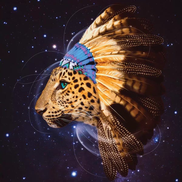 Leopards: Chief Leopard In Color by Soaring Anchor Designs