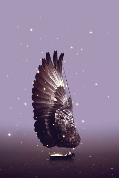 Sail Away Panda Bear by Soaring Anchor Designs canvas print