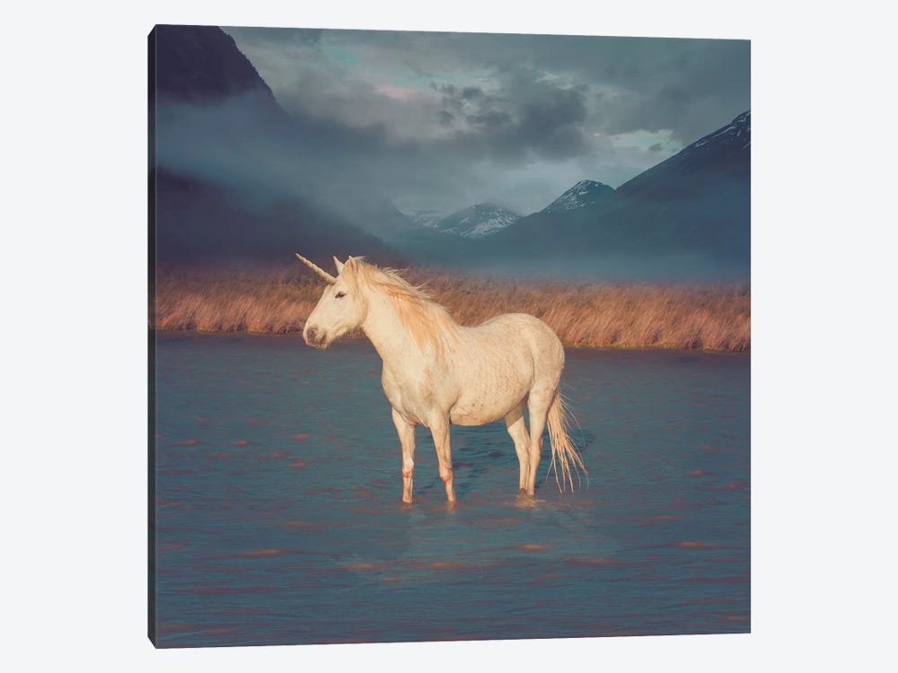 Unicorn Oil Slick by Soaring Anchor Designs 1-piece Canvas Art Print