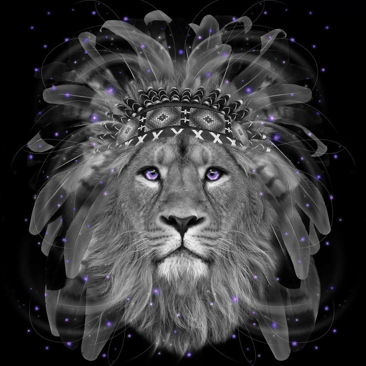 Chief Lion In Black & White