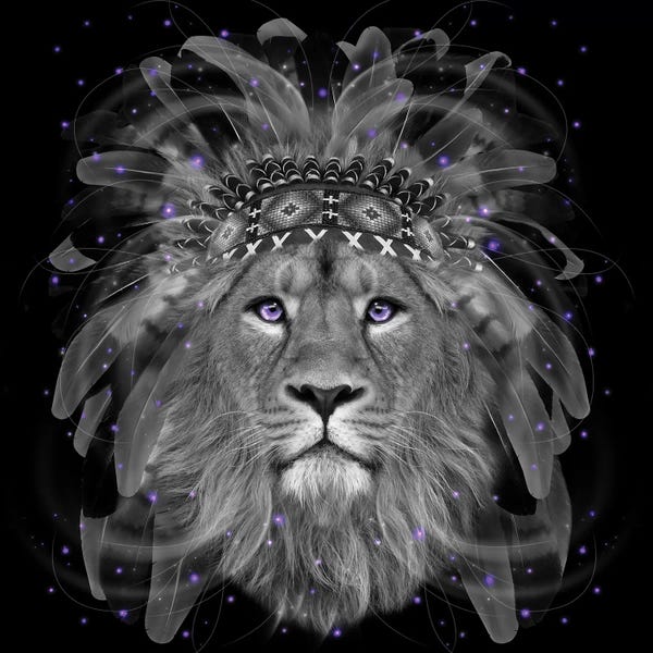 Chief Lion In Black & White