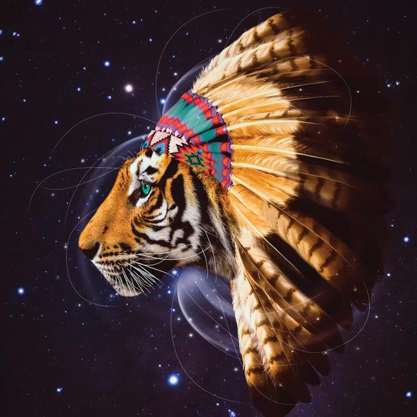 Tigers: Chief Tiger In Color by Soaring Anchor Designs