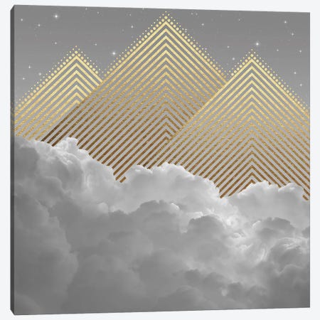 Clouds Abstract Gold Mountains Canvas Print #SOA16} by Soaring Anchor Designs Canvas Art