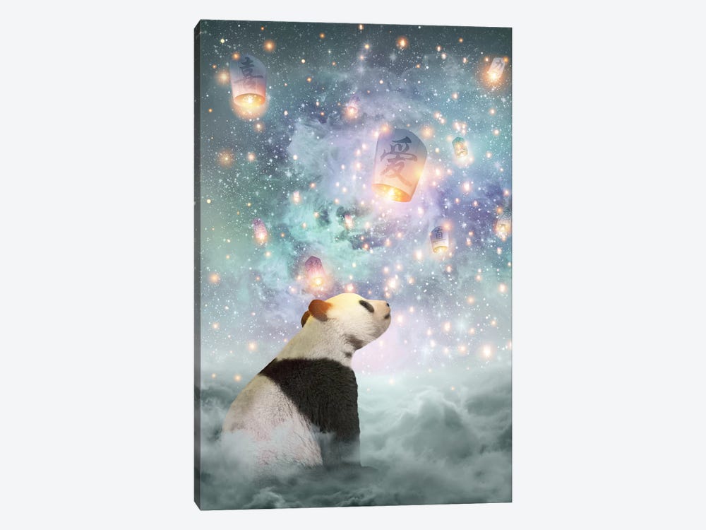 Dreams Take Flight - Panda by Soaring Anchor Designs 1-piece Canvas Artwork