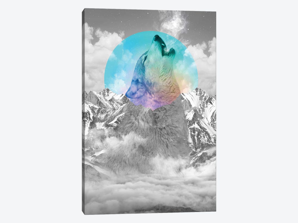 In Love With Moon - Wolf by Soaring Anchor Designs 1-piece Canvas Art