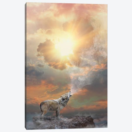 Lone Wolf Howl - Day Canvas Print #SOA44} by Soaring Anchor Designs Canvas Print