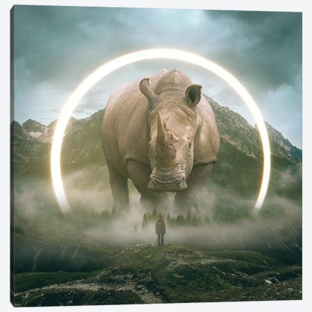 Aegis Rhino I Canvas Print #SOA4} by Soaring Anchor Designs Art Print